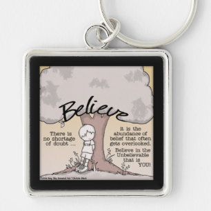 Believe Tree Key Ring
