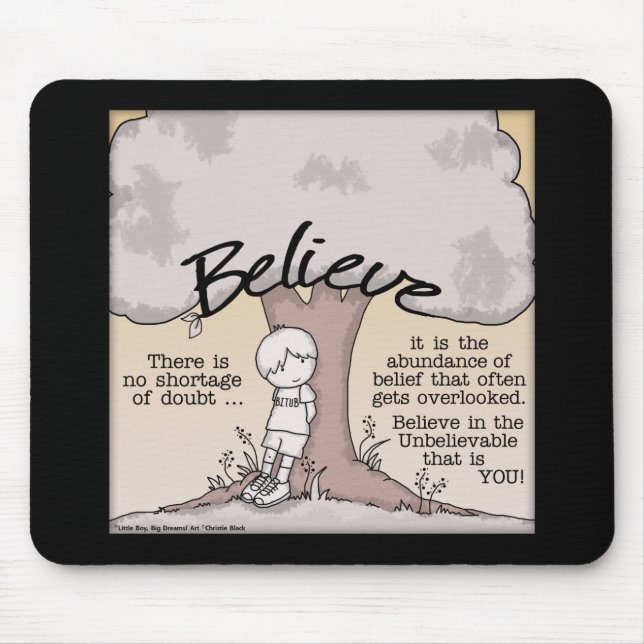 Believe Tree Mouse Pad (Front)