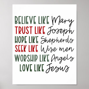 Believe Trust Hope Seek Like Shepherds Christian C Poster