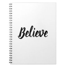 Believe typography minimalist black and white