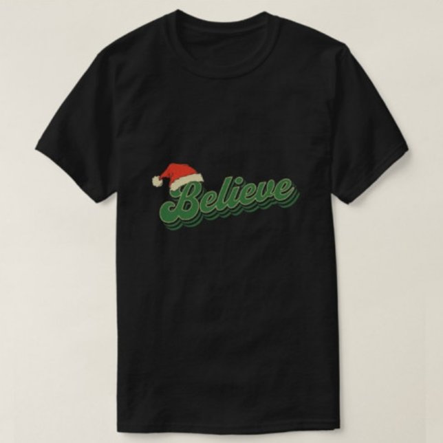 Believe Typography Modern Black Tshirts  (Creator Uploaded)