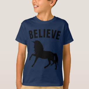 BELIEVE UNICORN Kids T-shirts