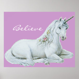 Believe Unicorn Poster