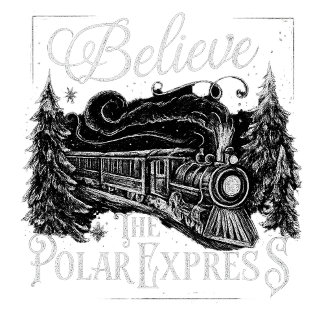 Believe – Vintage Polar Train Christmas Design T-Shirt