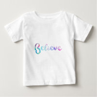 Believe Watercolor Typography Art