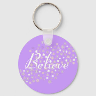 Believe/Winter Snowflakes Key Ring