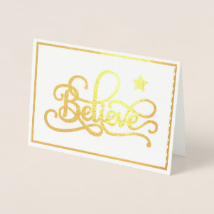 Believe with star foil foil card