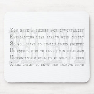 Believe Yeshua. Christian Mouse Pad