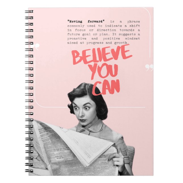 Believe You Can Pink Notebook (Front)