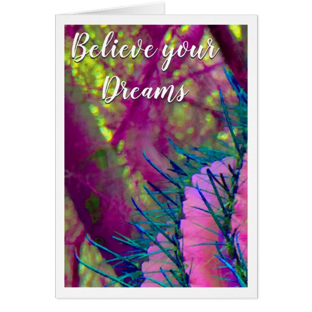 Believe Your Dreams  (personalise & shadow) (Front)