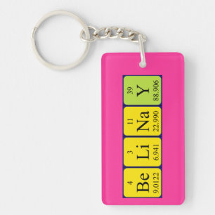 Belinay periodic table name keyring