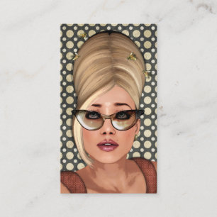 Belinda Beehive Retro Chic Social Profile Cards
