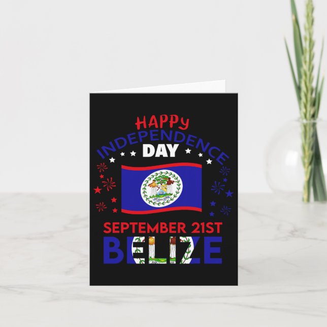 Belise 43rd Independence Day Belizean Pride Belise Card (Front)