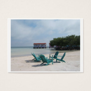 Belise Adirondack Pink Houses Turquoise Water