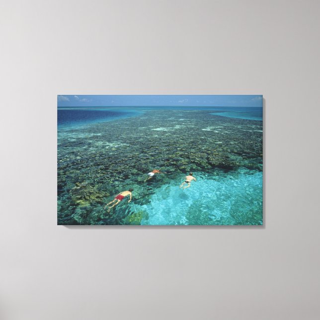 Belise, Barrier Reef, Lighthouse Reef, Blue Canvas Print (Front)