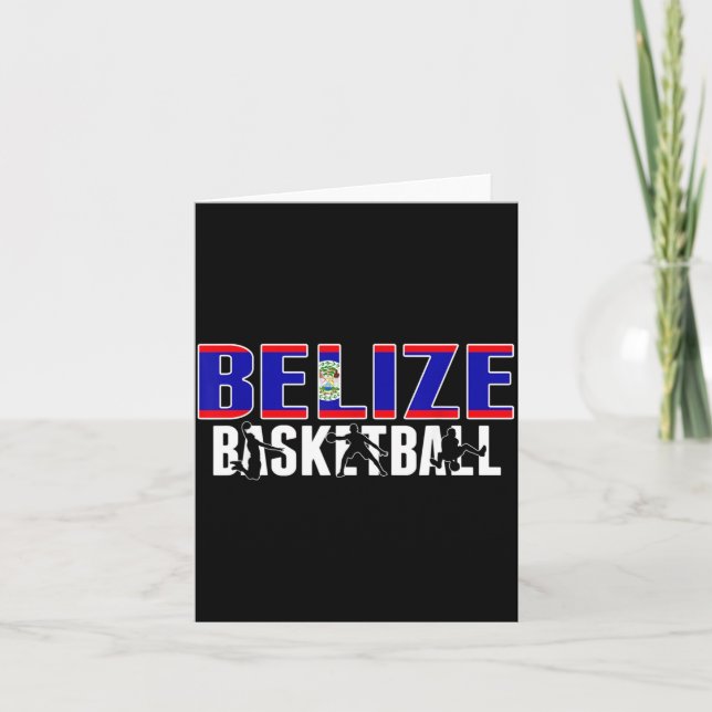 Belise Basball Fans Jersey Belizean Flag Slam Dunk Card (Front)