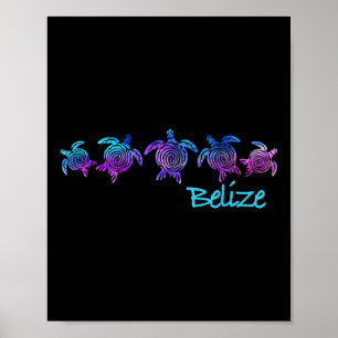 Belise Beach Design _ Tribal Turtle Gift Poster