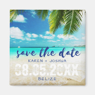 Belise Beach Destination Wedding Save the Dates Magnet
