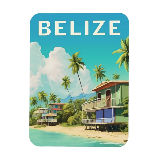 Belise Beach House Travel Souvenir Magnet (Vertical)