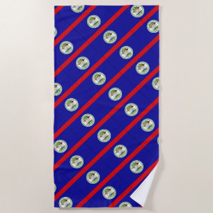 Belise Belizean Flag Beach Towel