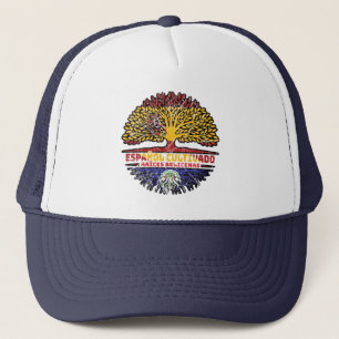 Belise Belizean Spain Spanish Tree Roots Flag Trucker Hat