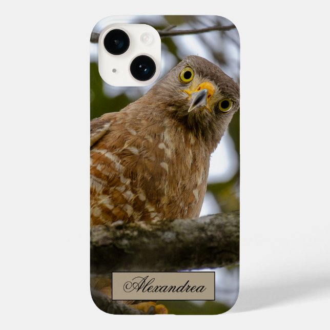 Belise Brown Roadside Hawk Bird Photography Case-Mate iPhone Case (Back)