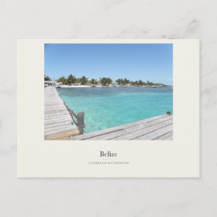 Belise Caribbean Waterfront and Wooden Jetty Postcard