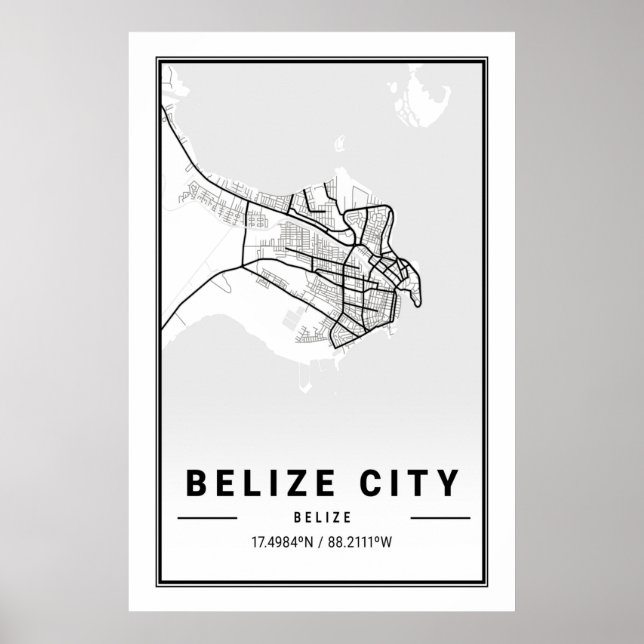 Belise City Belise Cities Travel City Map Poster (Front)