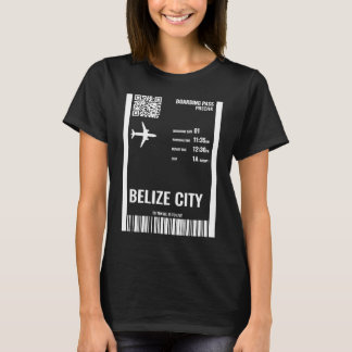 Belise City Boarding Pass Airline Ticket Travel T-Shirt