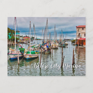 Belise City Harbour and Marina Postcard