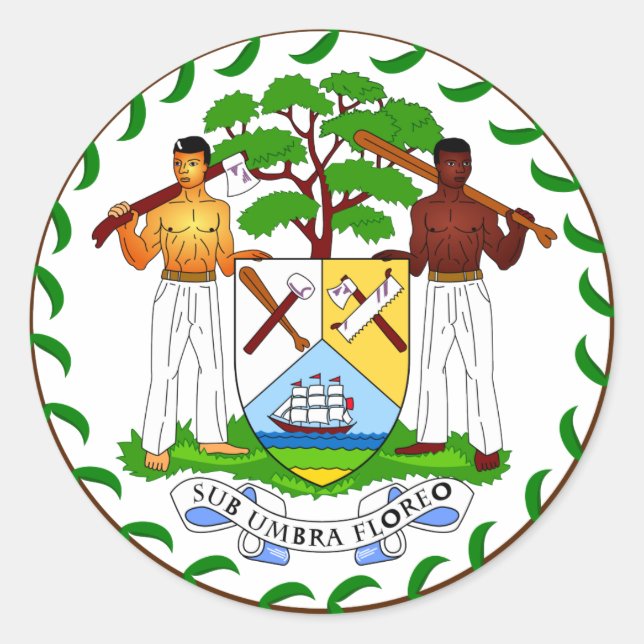 Belise coat of arms classic round sticker (Front)
