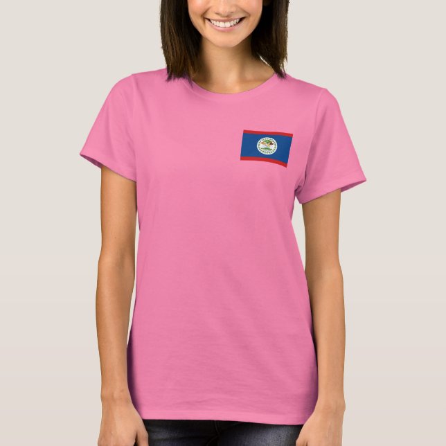 Belise Flag and Map dk T-Shirt (Front)