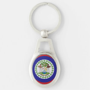 Belise Flag Coat of Arms Key Ring