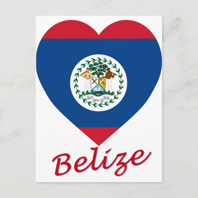 Belise Flag Heart Postcard (Front)