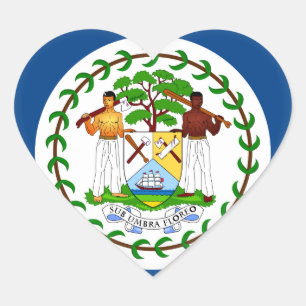 Belise Flag Heart Sticker