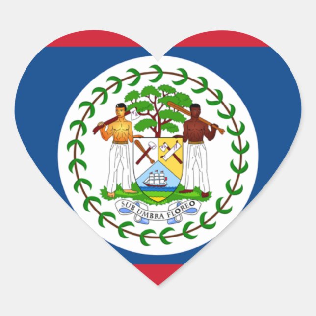 Belise Flag Heart Sticker (Front)
