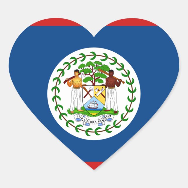 Belise Flag Heart Sticker (Front)