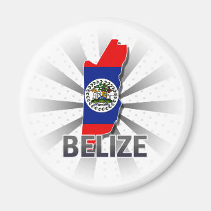 Belise Flag Map 2.0 Magnet