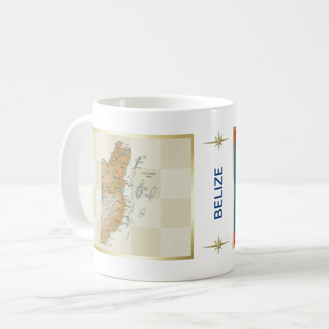 Belise Flag + Map Mug (Front Left)