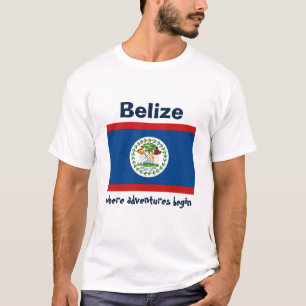 Belise Flag + Map + Text T-Shirt