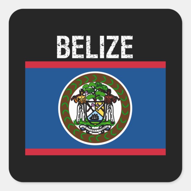 Belise,flag of Belise Square Sticker (Front)