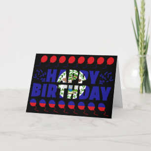Belise Flag Patriotic Birthday Card