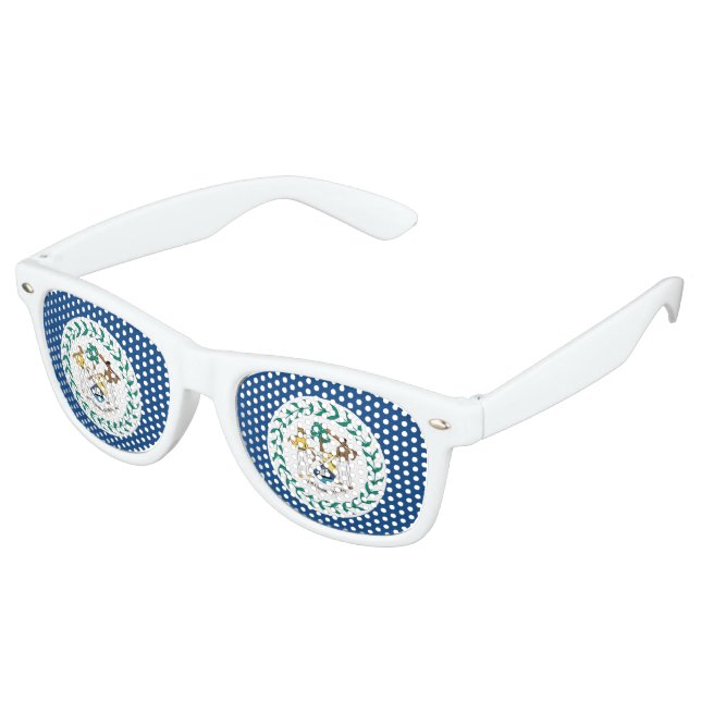 Belise Flag Retro Sunglasses (Angled)