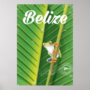 belise Frog vintage cartoon travel poster