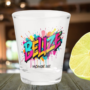 Belise graffiti style travel vacation shot glass