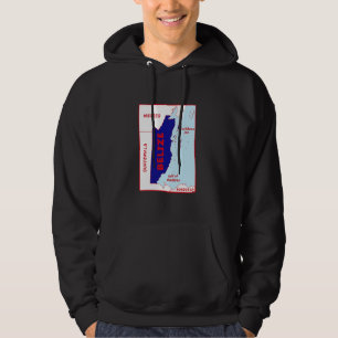 Belise Political map in flag colours. Neighbouring Hoodie
