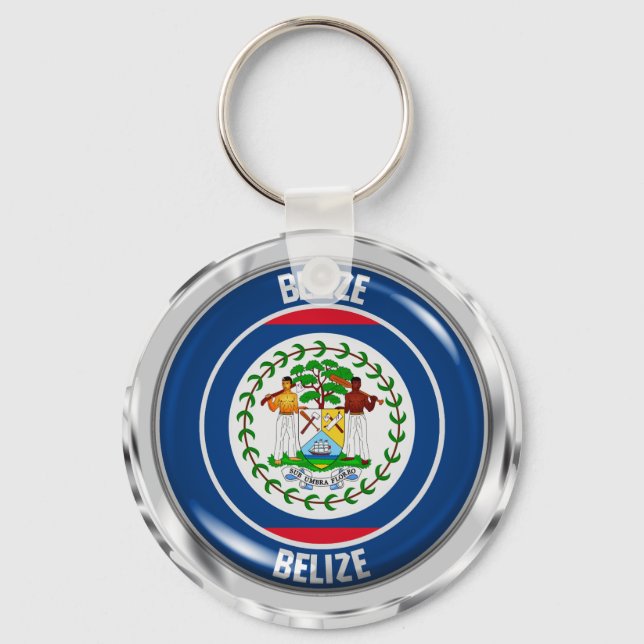 Belise Round Emblem Key Ring (Front)