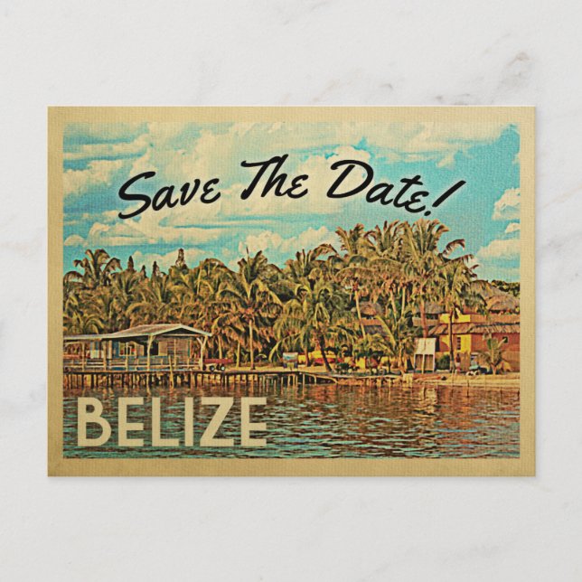 Belise Save The Date Vintage Postcards (Front)