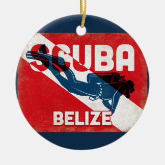 Belise Scuba Diver - Blue Retro Ceramic Tree Decoration