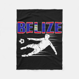 Belise Soccer Fans Jersey Proud Belizean Footll Su Fleece Blanket